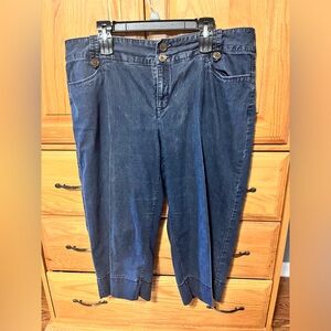 Wideleg Denim Capris